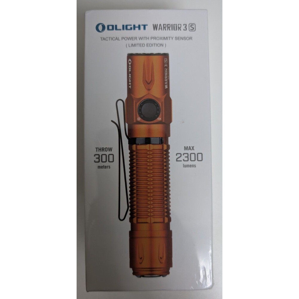 OLIGHT Warrior 3s Orange Limited Edition Dual Switch Tactical Flashlight Sealed